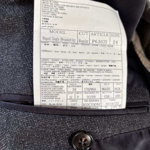 Suitsupply Mid Grey Napoli Suit (never worn/perfect) - 38 - Picture 7 of 7